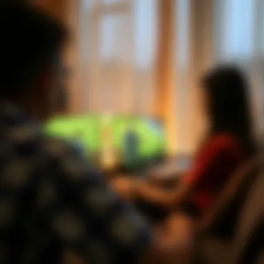 Online streaming of the Asian Cup on a laptop