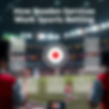 Diagram showing how broadcast services operate in sports betting