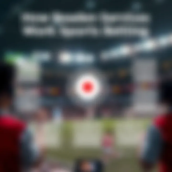 Diagram showing how broadcast services operate in sports betting