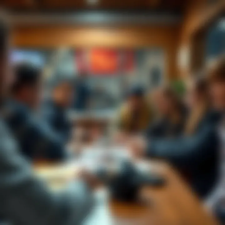 A community group discussing lottery strategies