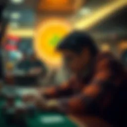 Conceptual illustration of gambling addiction