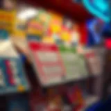 Visual representation of various instant lottery tickets