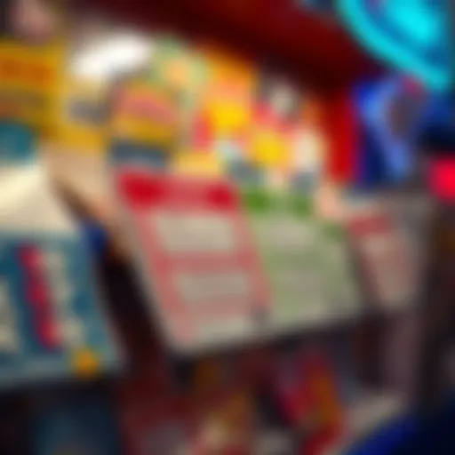 Visual representation of various instant lottery tickets