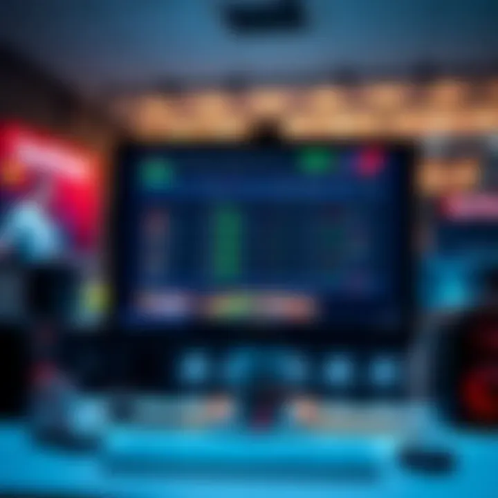 A computer setup displaying online betting interface