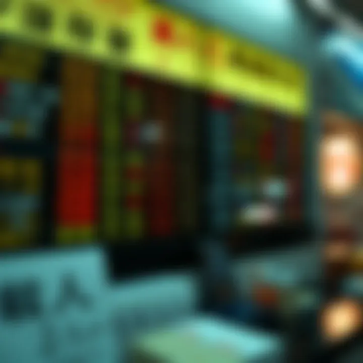 Close-up of betting slips and odds display