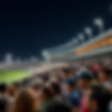 A crowded racecourse filled with enthusiastic spectators