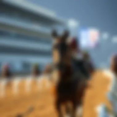 A graphic depicting technological advancements in horse racing