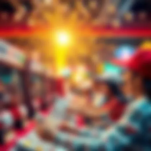 A vibrant illustration representing the excitement of Korean lotto gaming.