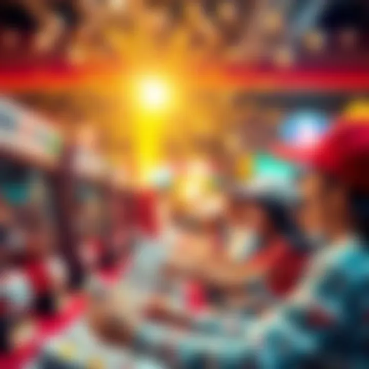 A vibrant illustration representing the excitement of Korean lotto gaming.