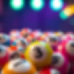 Illustration of lottery balls with vibrant colors
