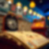 Colorful lottery tickets displayed elegantly