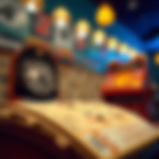 Colorful lottery tickets displayed elegantly