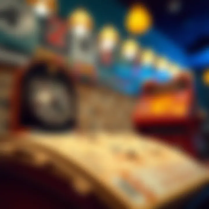 Colorful lottery tickets displayed elegantly