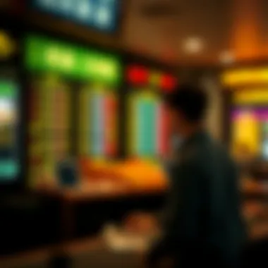 Visual representation of betting strategies for lotteries