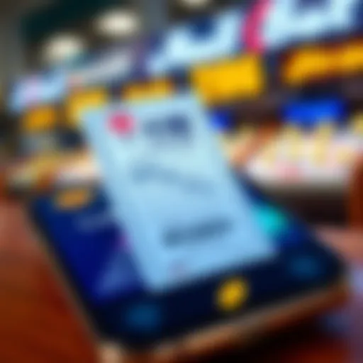 A digital lottery ticket displayed on a smartphone screen