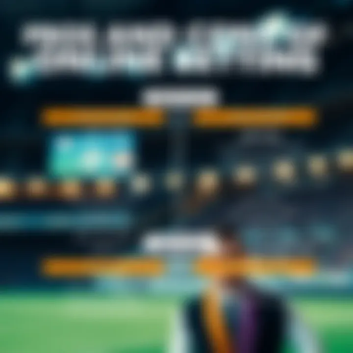 An infographic showing the advantages and disadvantages of online betting