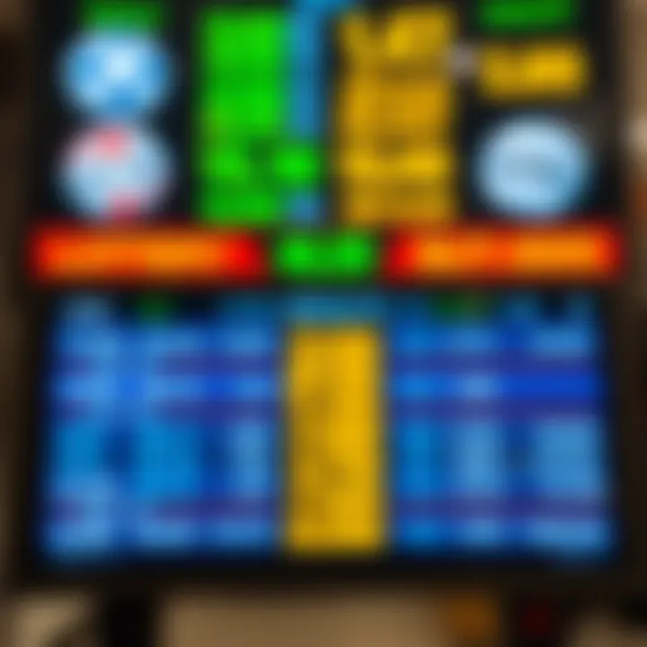 A digital display of lottery results.