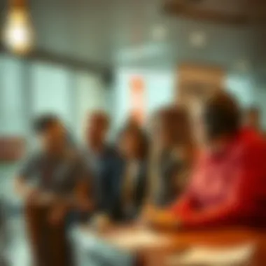 Group of lottery winners sharing insights