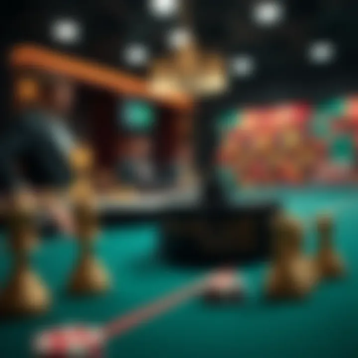 Strategic game planning on a betting table