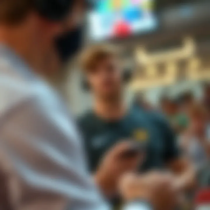 User engaging with live streaming features