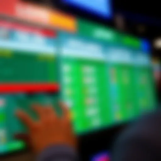 A digital interface showcasing online lottery options