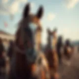 A historical depiction of horse racing culture showcasing ancient traditions.