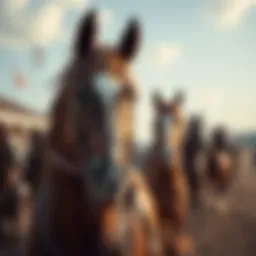 A historical depiction of horse racing culture showcasing ancient traditions.