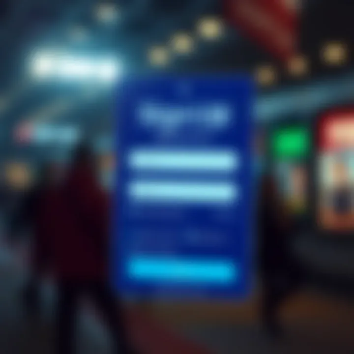 User interface of a social media signup form