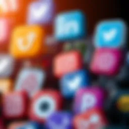 Visual representation of social media icons