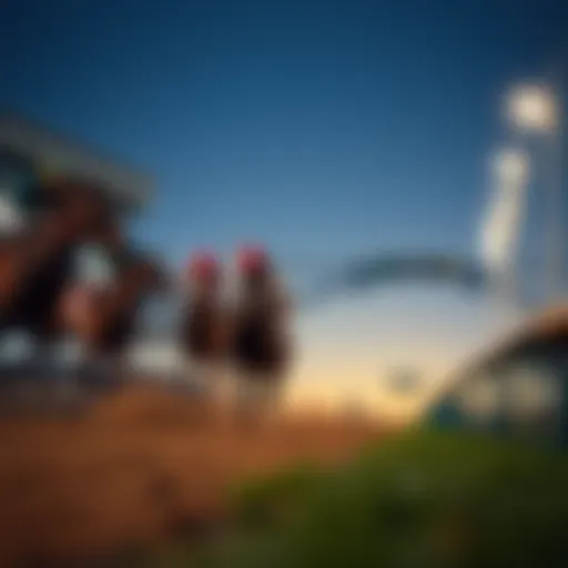 Thoroughbred racing track