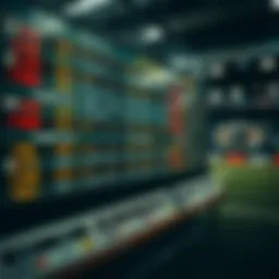 A strategic betting board representing various betting options