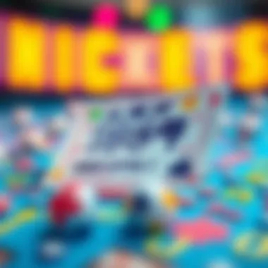 A visual representation of a lottery ticket with vibrant colors and symbols of luck.