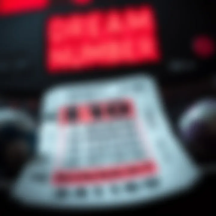 A lottery ticket with a winning combination highlighted